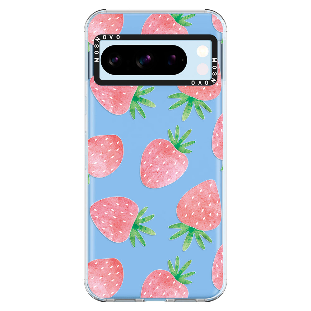 Pastel Strawberry Phone Case - Google Pixel 8 Pro Case - MOSNOVO