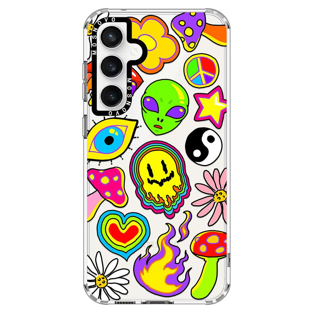 Hippie Stickers Phone Case - Samsung Galaxy S23 FE Case