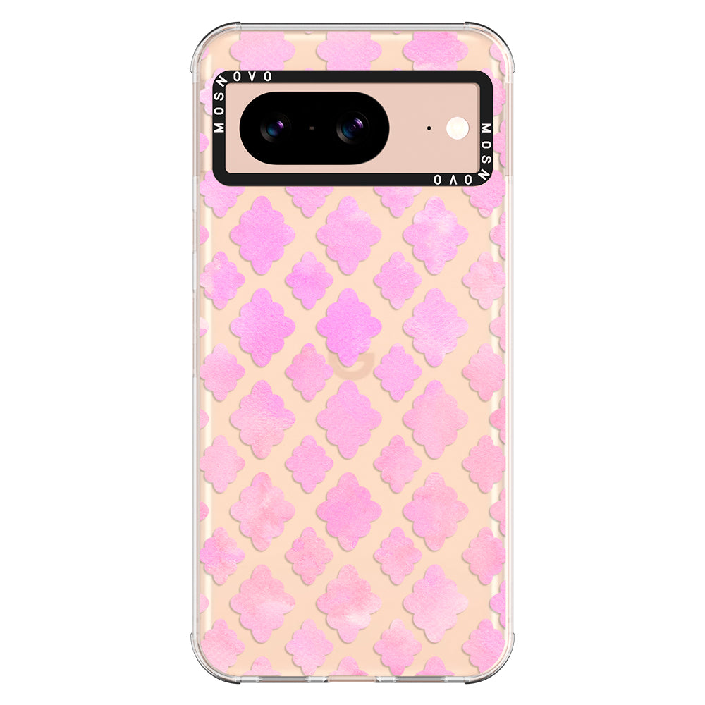 Pink Flower Diamond Phone Case - Google Pixel 8 Case - MOSNOVO