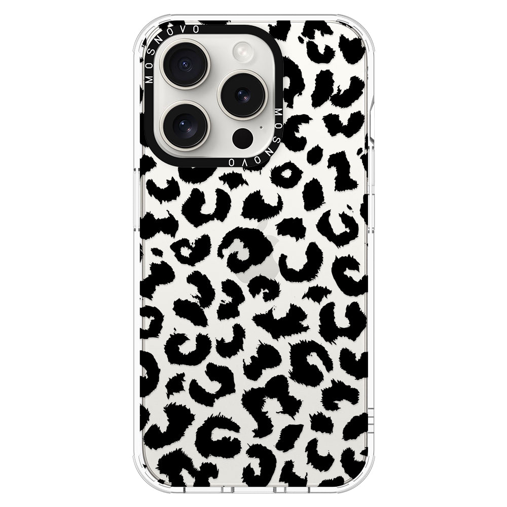 Black Leopard Print Phone Case - iPhone 15 Pro Case – MOSNOVO