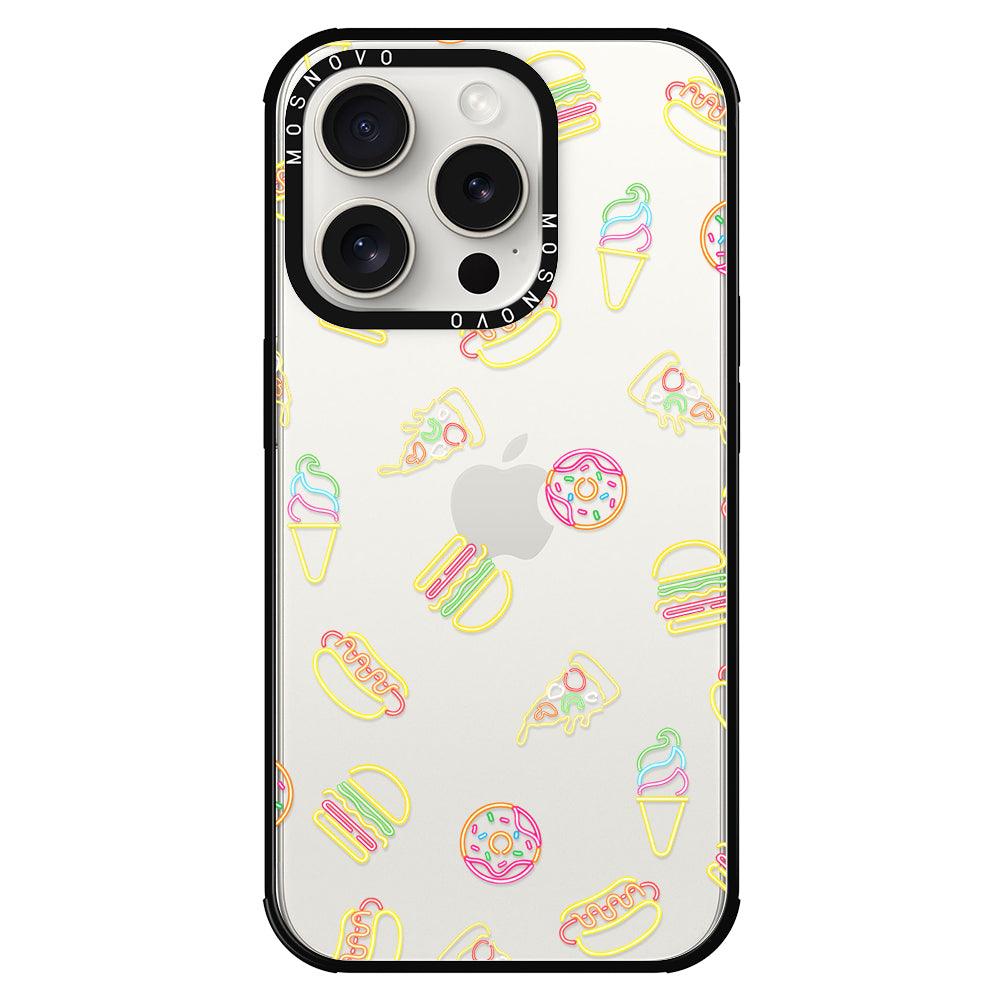 Neon Burgers Phone Case - iPhone 15 Pro Case - MOSNOVO