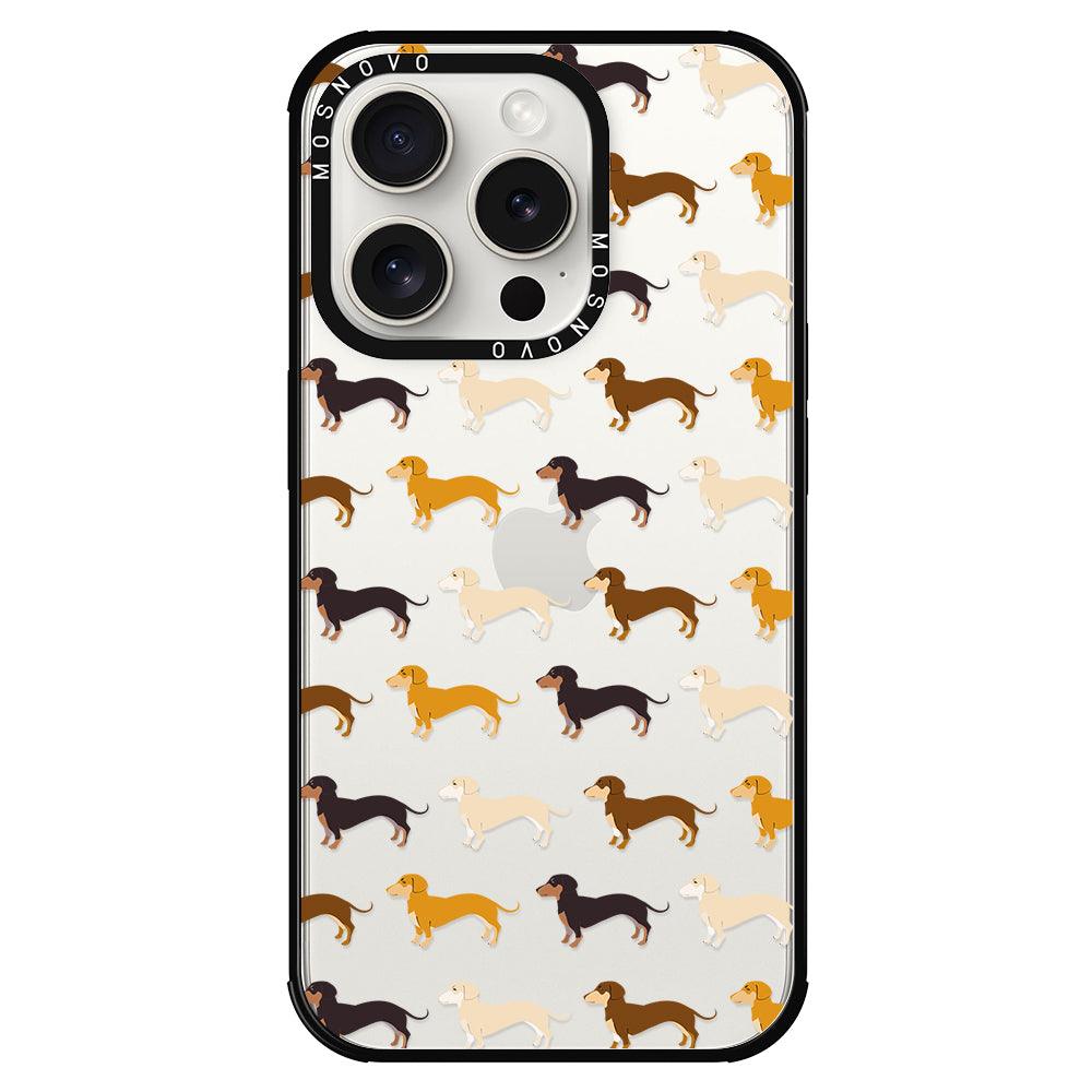 Cute Dachshund Phone Case - iPhone 15 Pro Case - MOSNOVO