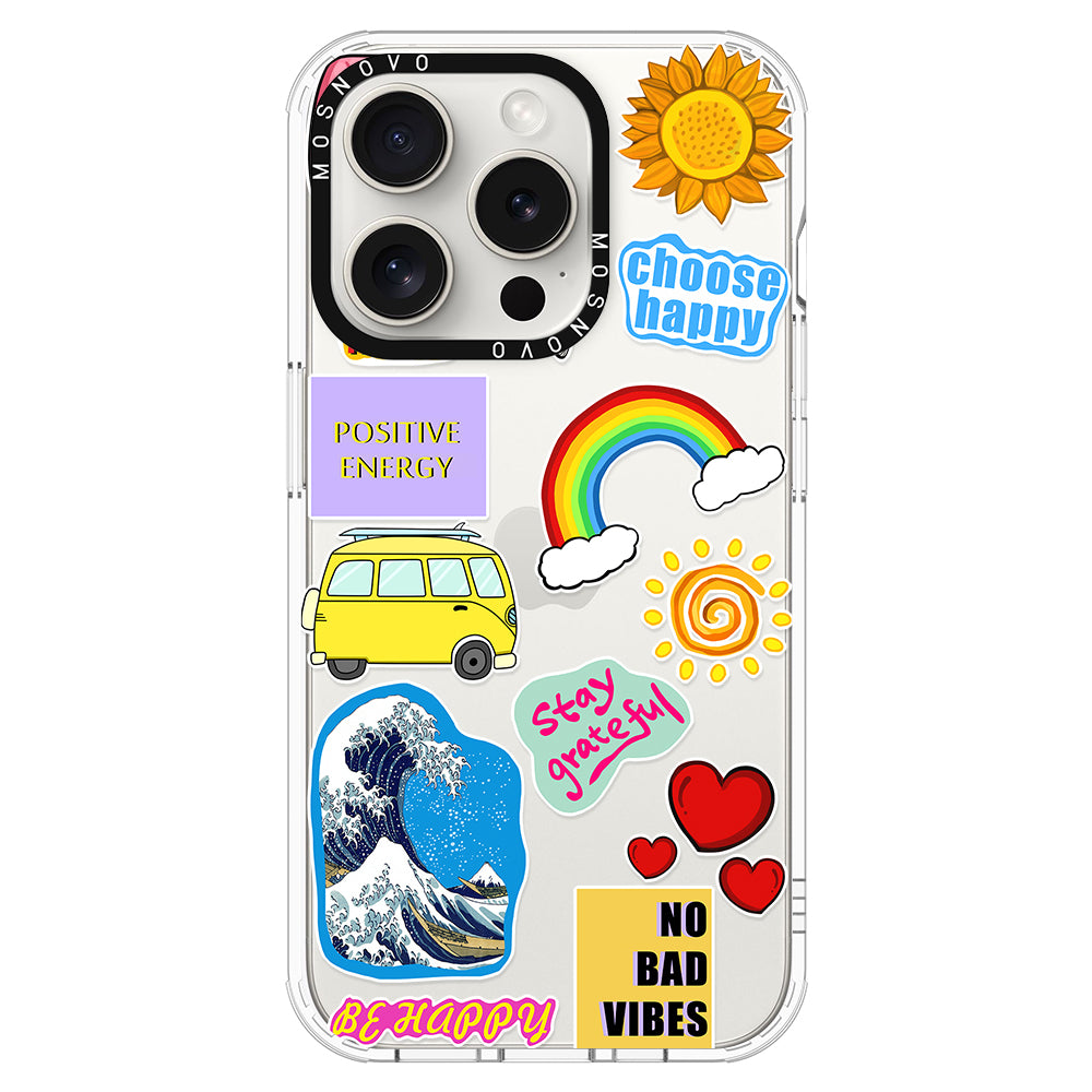 Happy Vibes Phone Case - iPhone 15 Pro Case - MOSNOVO