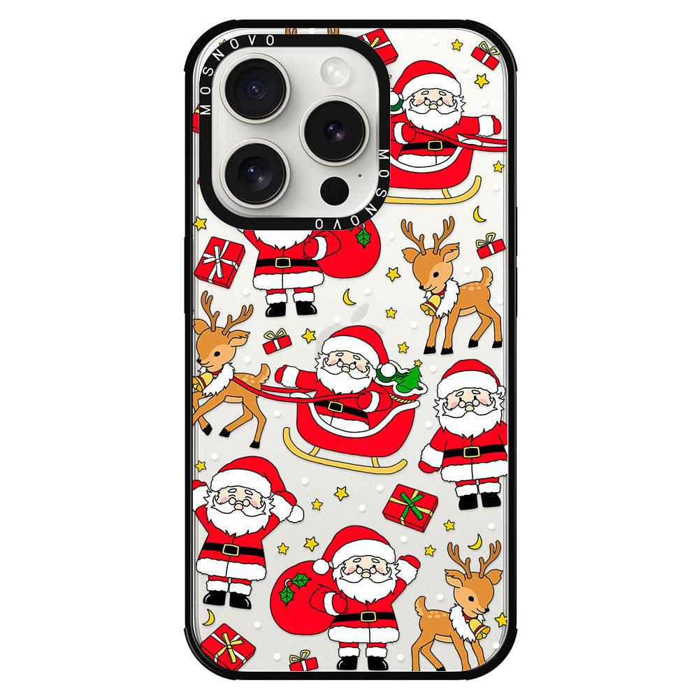 Cute Santa Claus Deer Phone Case - iPhone 15 Pro Case - MOSNOVO