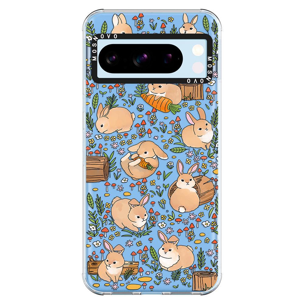 Cute Bunny Garden Phone Case - Google Pixel 8 Pro Case - MOSNOVO