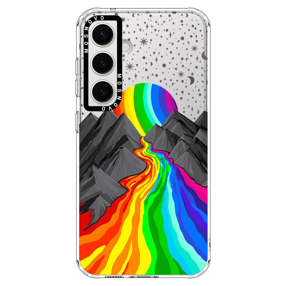 Rainbow Volcano Phone Case - Samsung Galaxy S24 Case - MOSNOVO