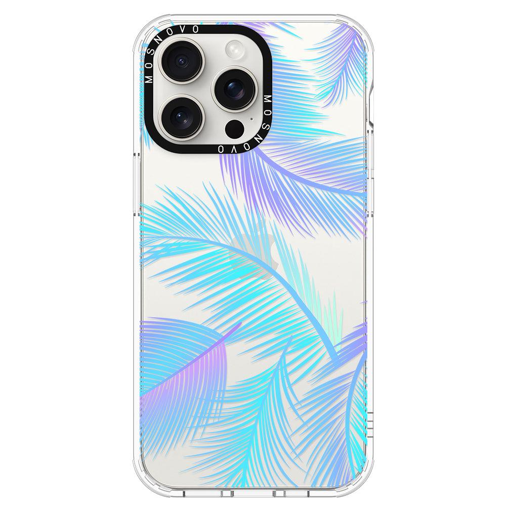 Gradient Tropical Palm Leaf Phone Case - iPhone 15 Pro Max Case - MOSNOVO