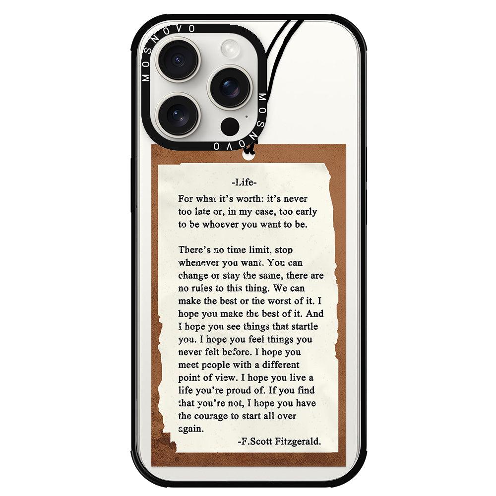 Life Quote Phone Case - iPhone 15 Pro Max Case - MOSNOVO