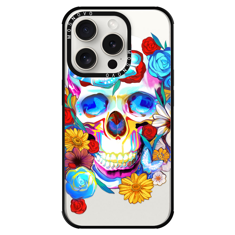 Neon Skull Phone Case - iPhone 15 Pro Case - MOSNOVO