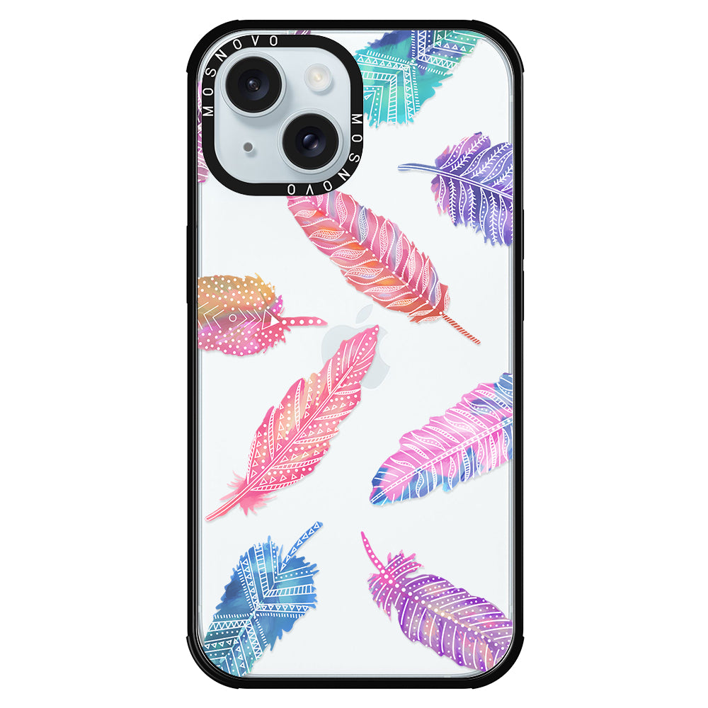 Tribal Feathers Phone Case - iPhone 15 Plus Case - MOSNOVO