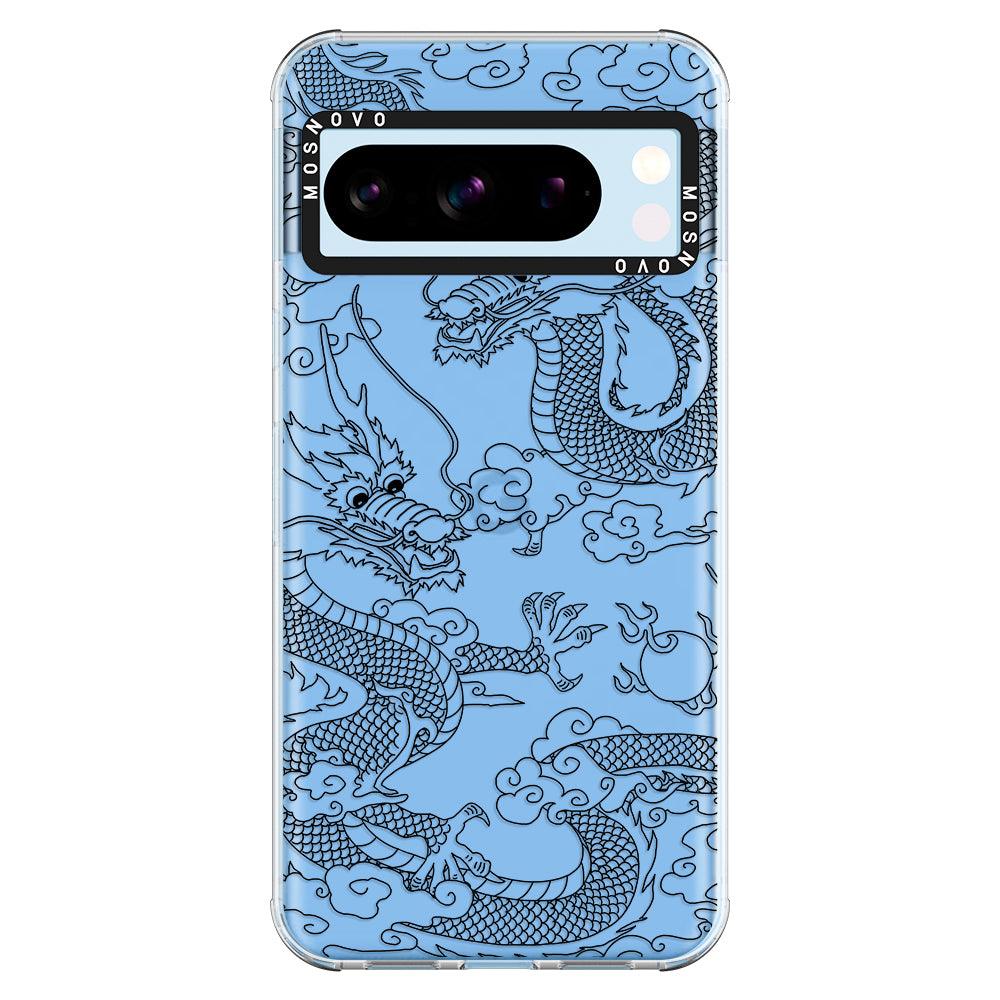 Black Dragon Phone Case - Google Pixel 8 Pro Case - MOSNOVO