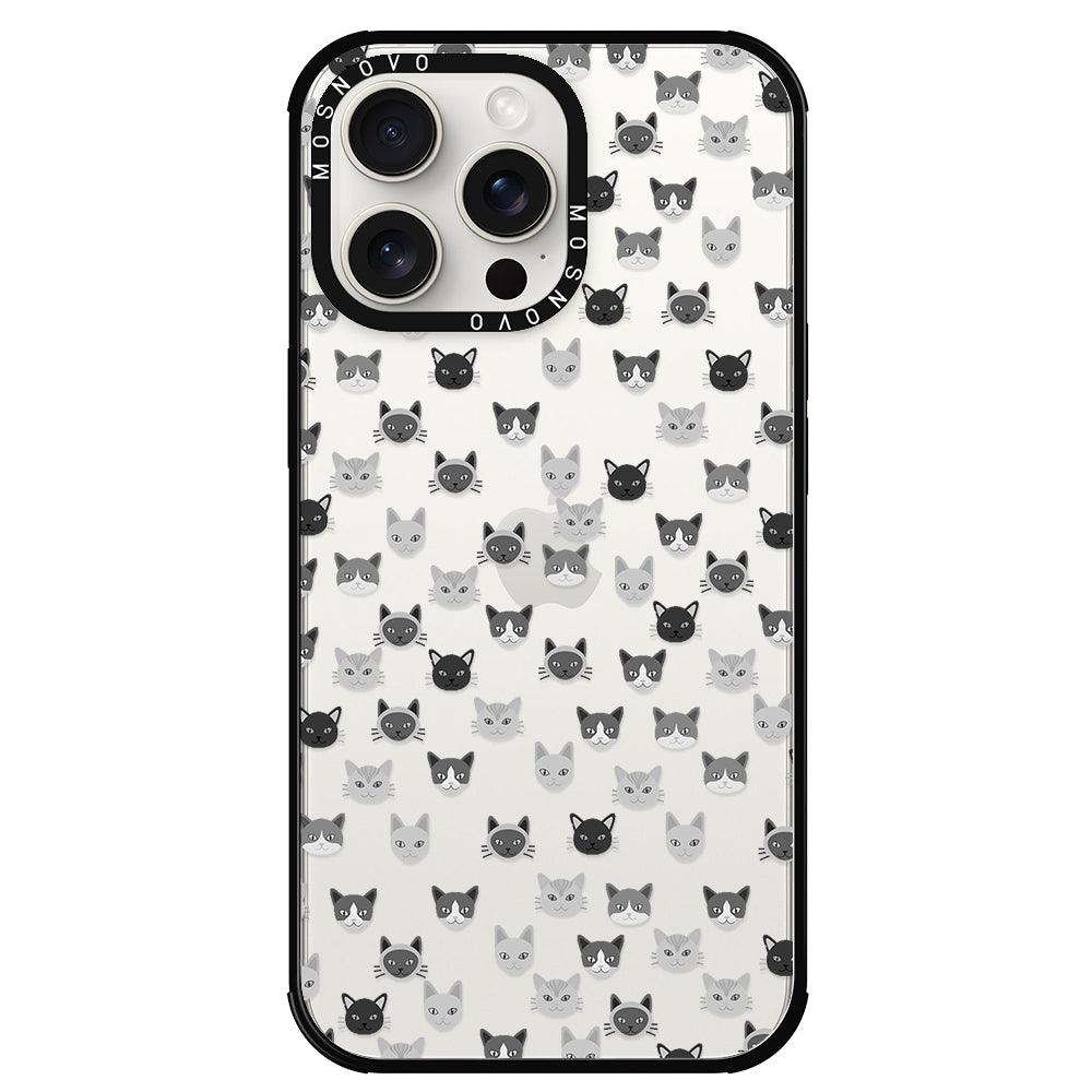 Cats Head Phone Case - iPhone 15 Pro Max Case - MOSNOVO