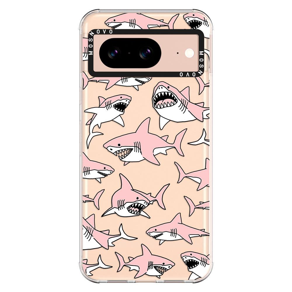 Pink Shark Phone Case - Google Pixel 8 Case - MOSNOVO