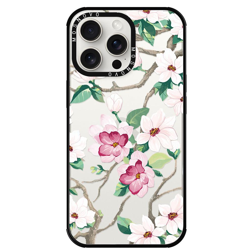 Magnolia Phone Case - iPhone 15 Pro Max Case - MOSNOVO