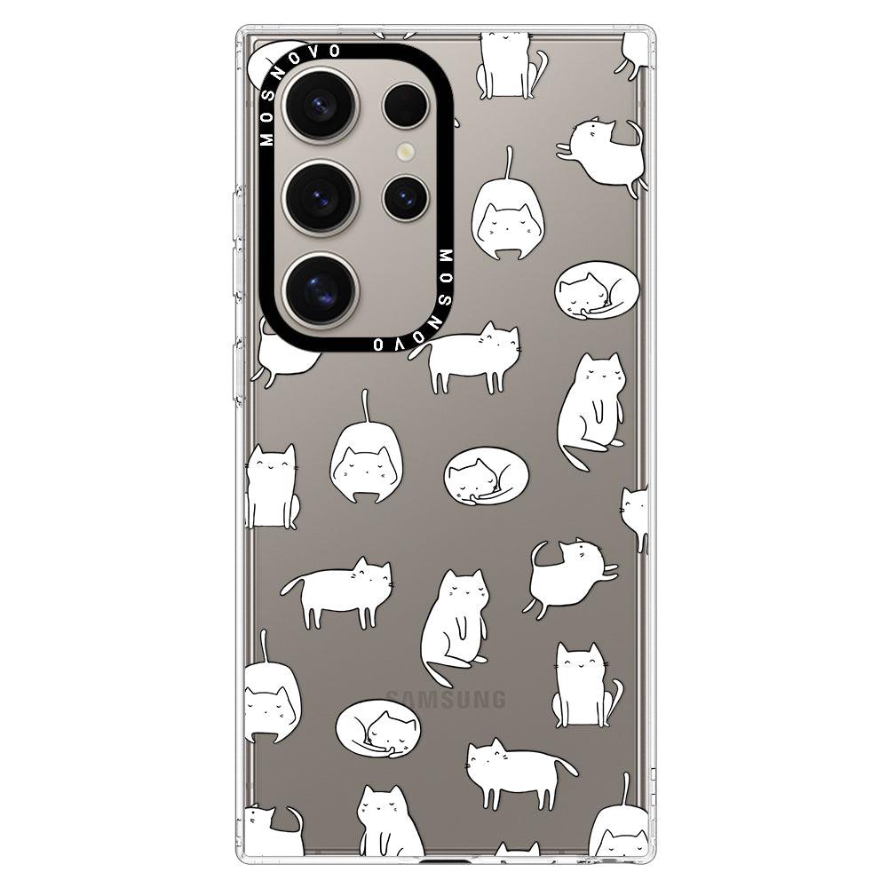 Kawaii Cat Phone Case - Samsung Galaxy S24 Ultra Case - MOSNOVO