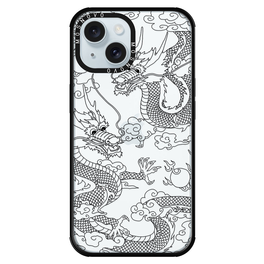 Black Dragon Phone Case - iPhone 15 Plus Case - MOSNOVO