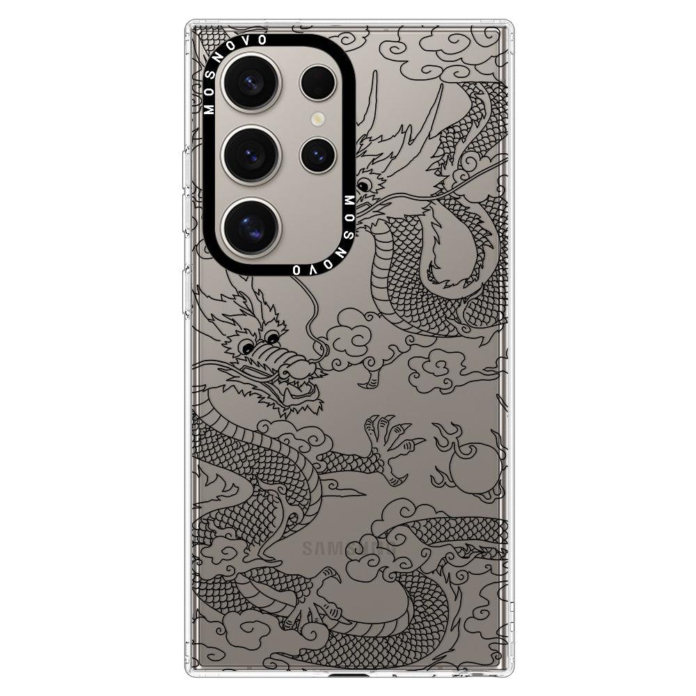 Black Dragon Phone Case - Samsung Galaxy S24 Ultra Case - MOSNOVO