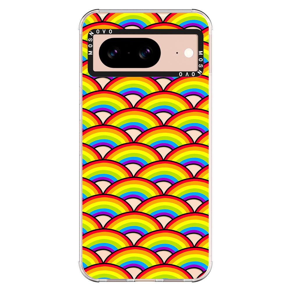 Rainbow Waves Phone Case - Google Pixel 8 Case - MOSNOVO