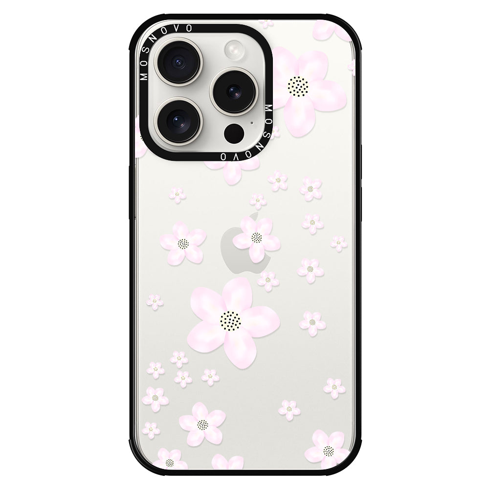 Pink Cherry Blossom Phone Case - iPhone 15 Pro Case - MOSNOVO