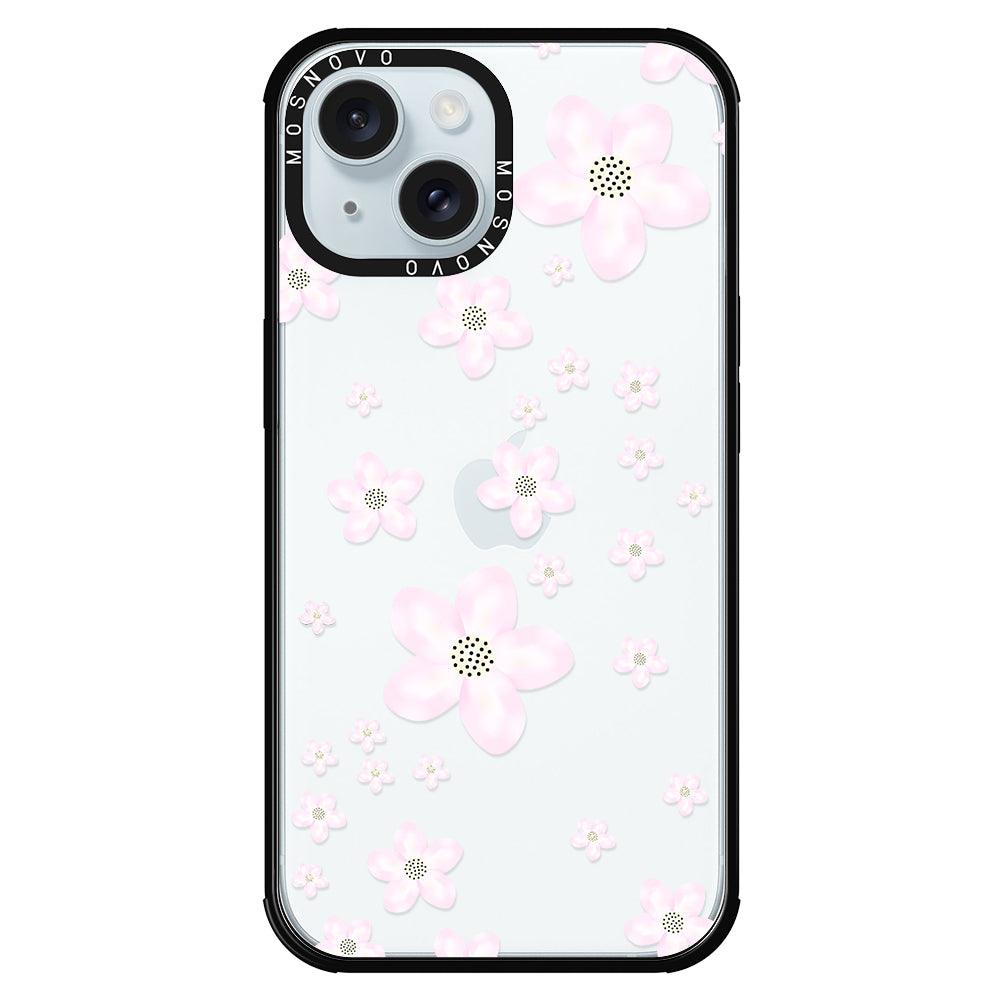 Pink Cherry Blossom Phone Case - iPhone 15 Plus Case - MOSNOVO