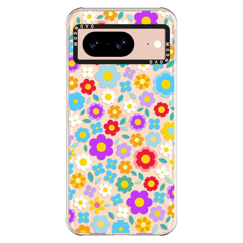 Retro Flower Phone Case - Google Pixel 8 Case - MOSNOVO