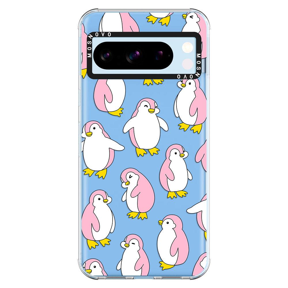 Pink Penguins Phone Case - Google Pixel 8 Pro Case - MOSNOVO