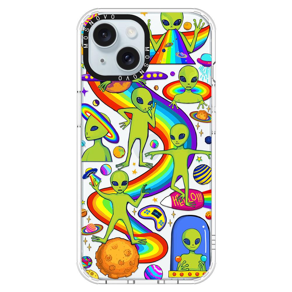 Funny Alien Phone Case - iPhone 15 Case - MOSNOVO