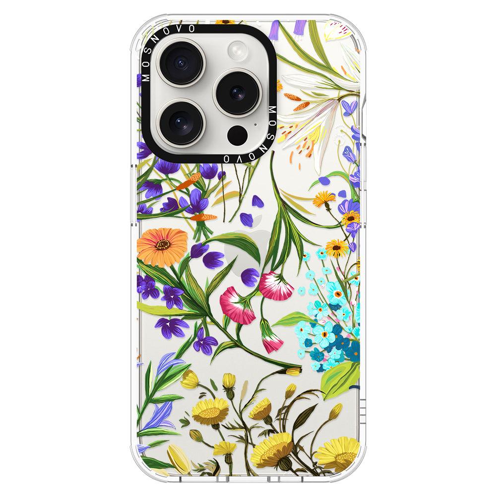 Summer Flower Holidays Phone Case - iPhone 15 Pro Case - MOSNOVO