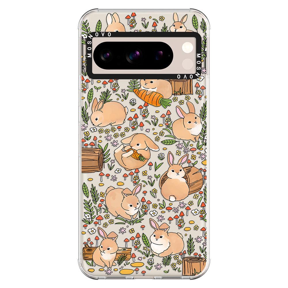 Cute Bunny Garden Phone Case - Google Pixel 8 Pro Case - MOSNOVO