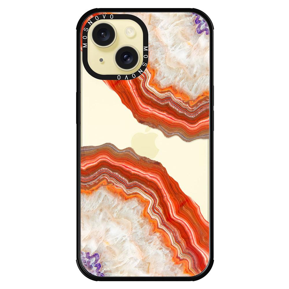 Agate Red Phone Case - iPhone 15 Plus Case - MOSNOVO