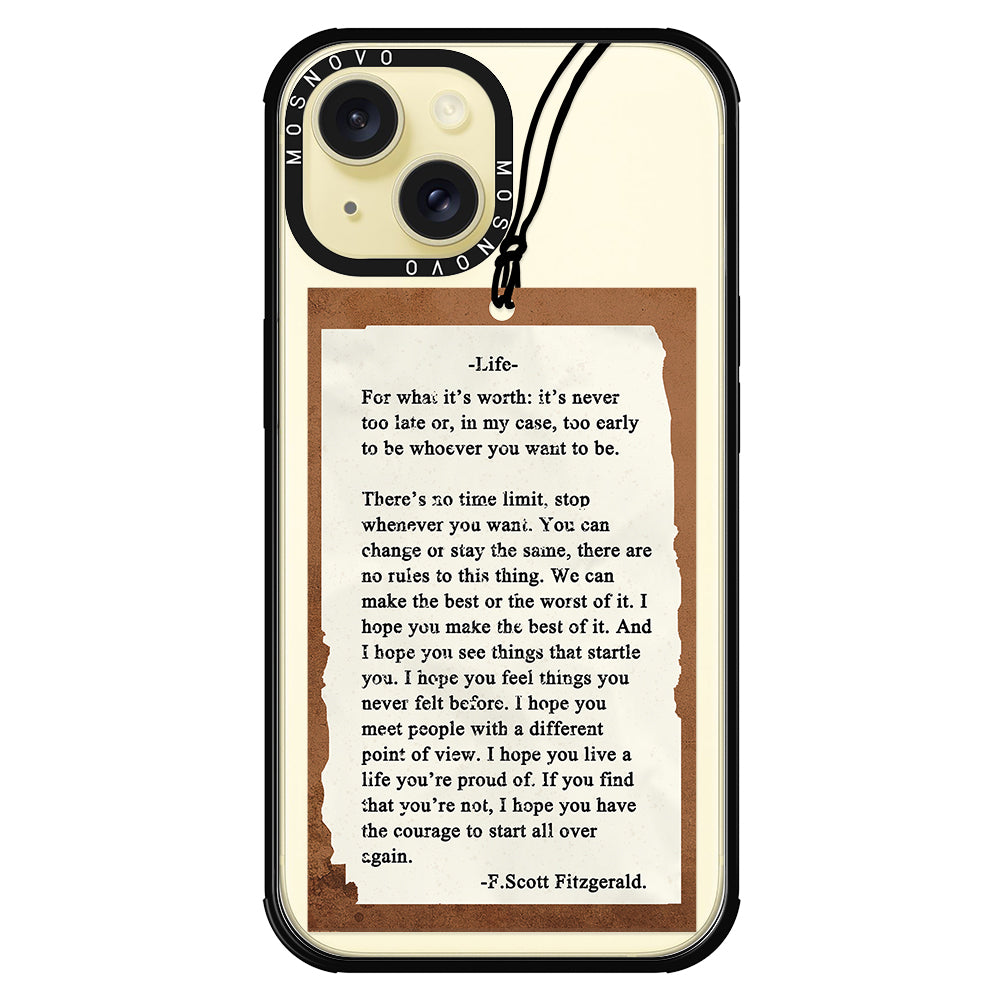 Life Quote Phone Case - iPhone 15 Case - MOSNOVO