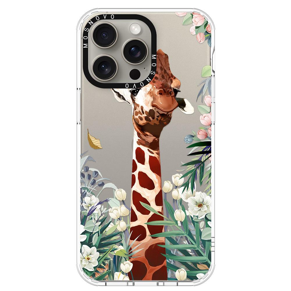 Giraffe In The Garden Phone Case - iPhone 15 Pro Max Case - MOSNOVO