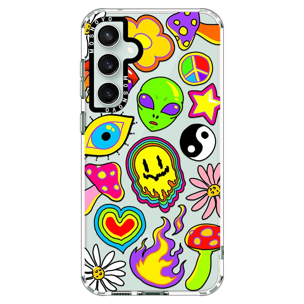 Hippie Stickers Phone Case - Samsung Galaxy S23 FE Case