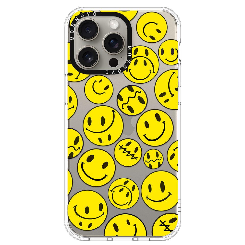 Smiley Face Phone Case - iPhone 15 Pro Max Case - MOSNOVO