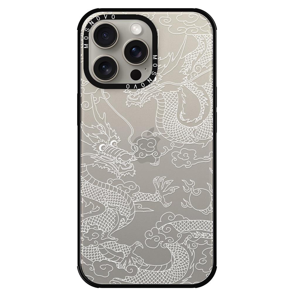 White Dragon Phone Case - iPhone 15 Pro Max Case - MOSNOVO