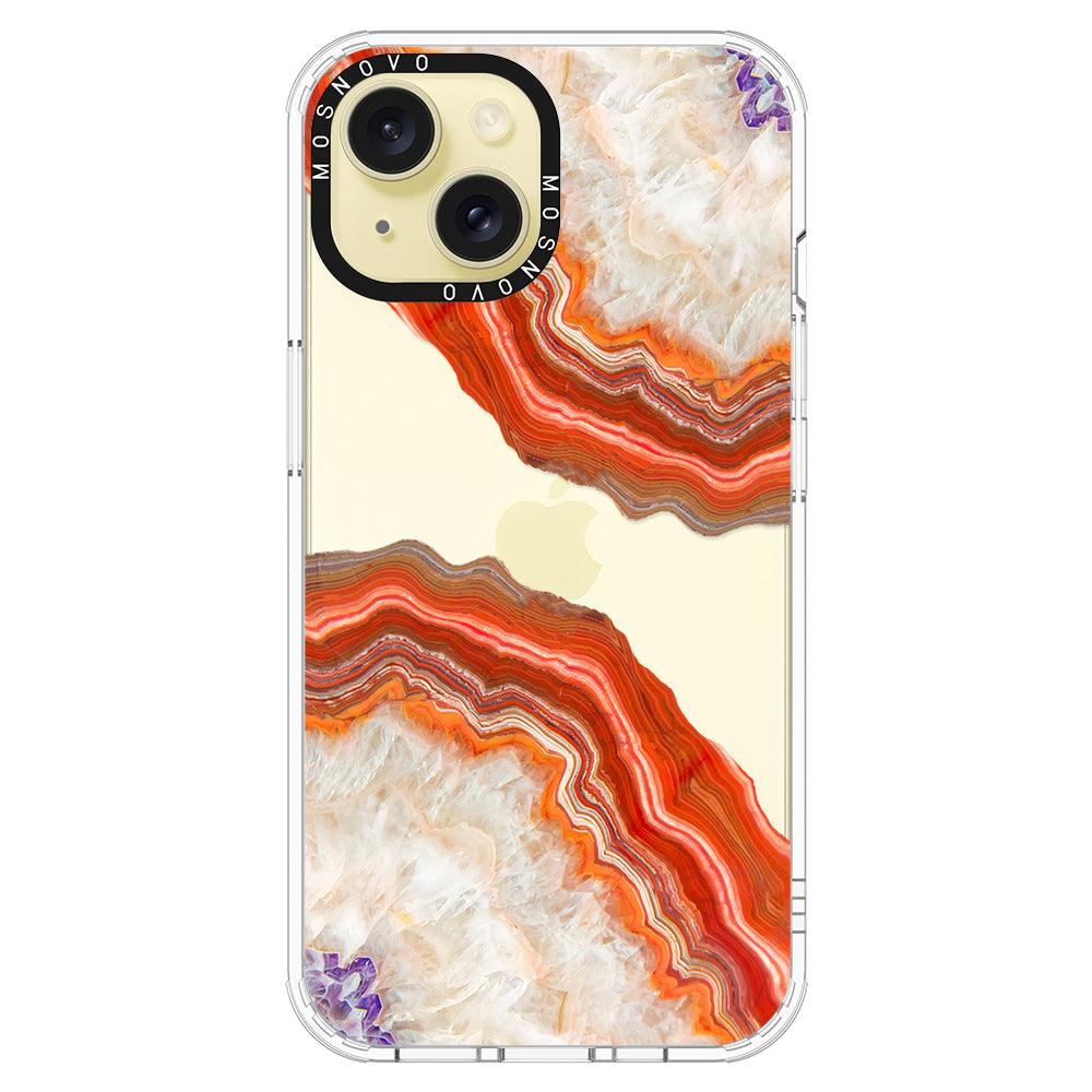 Agate Red Phone Case - iPhone 15 Plus Case - MOSNOVO