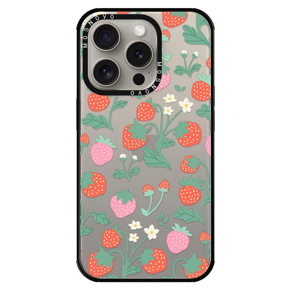 Cute Strawberry Phone Case - iPhone 15 Pro Case - MOSNOVO