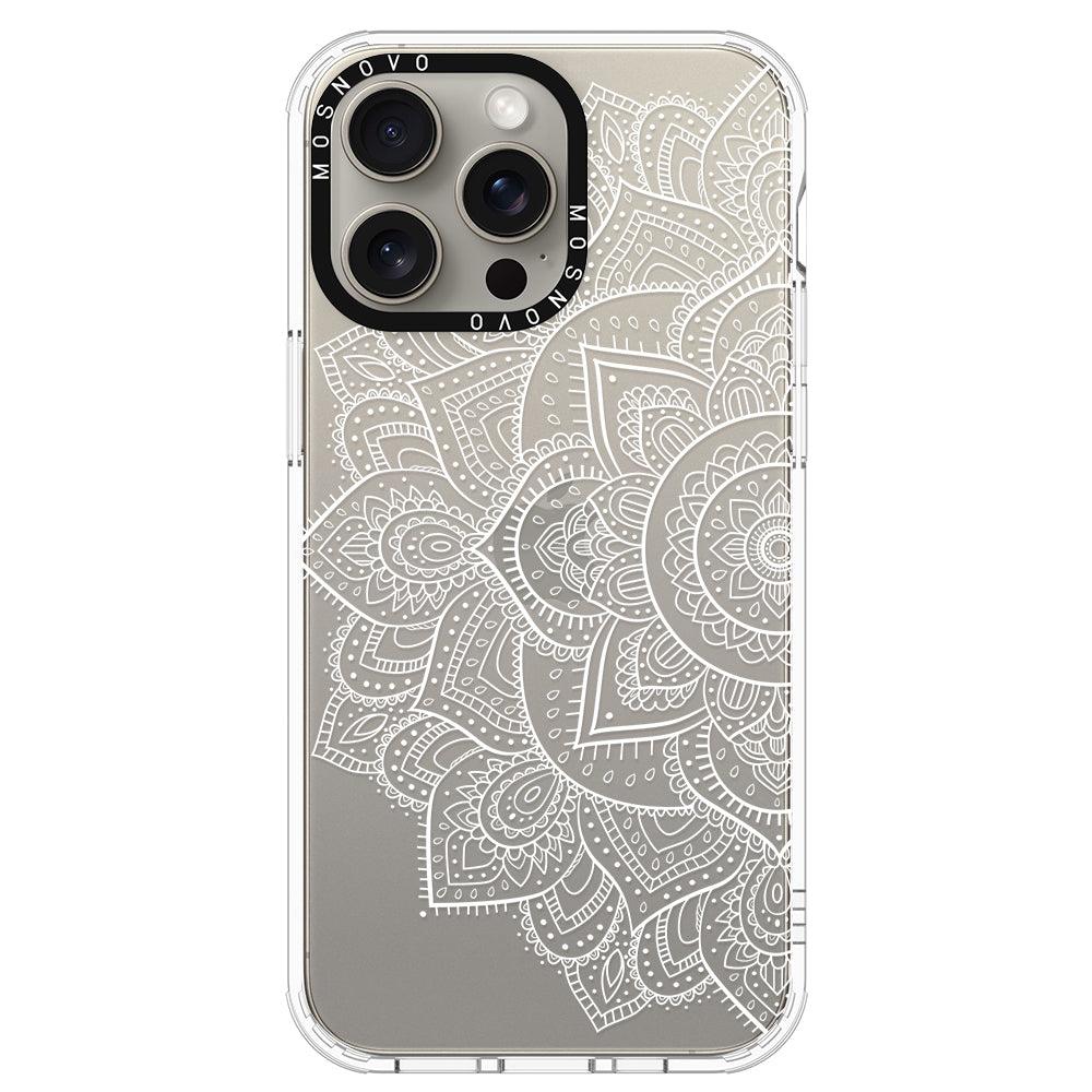 Half Mandala Phone Case - iPhone 15 Pro Max Case - MOSNOVO