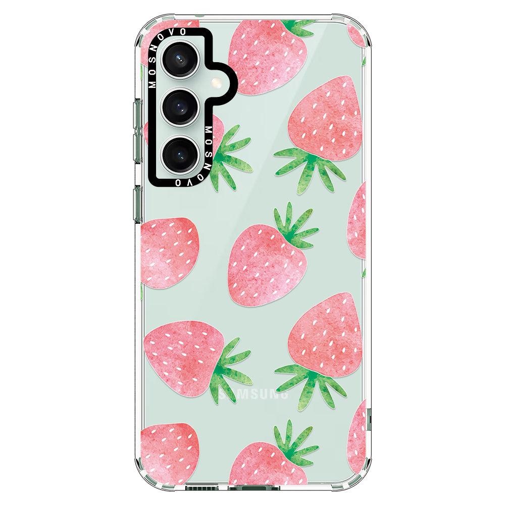 Pastel Strawberry Phone Case - Samsung Galaxy S23 FE Case