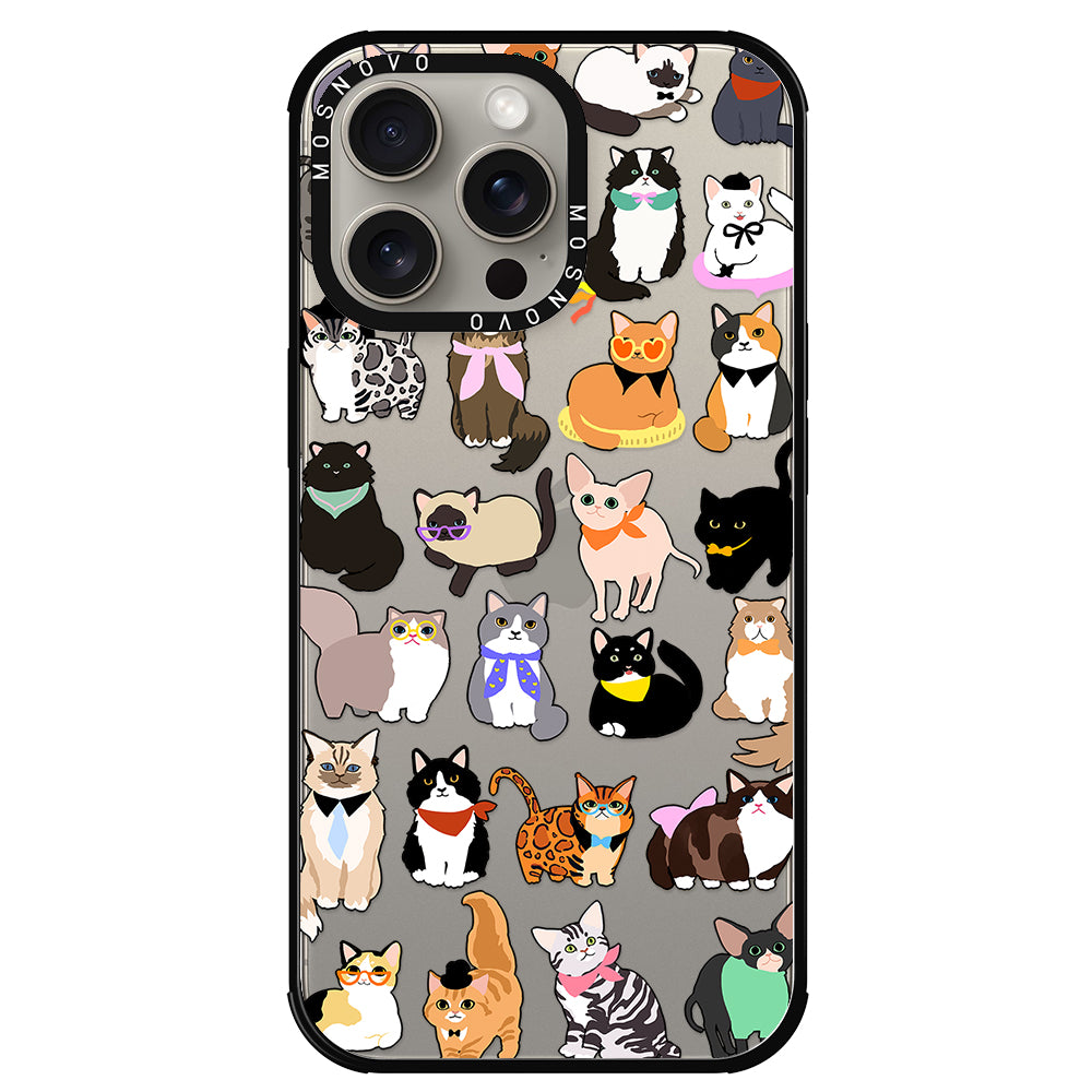 Cute Cat Phone Case - iPhone 15 Pro Max Case - MOSNOVO