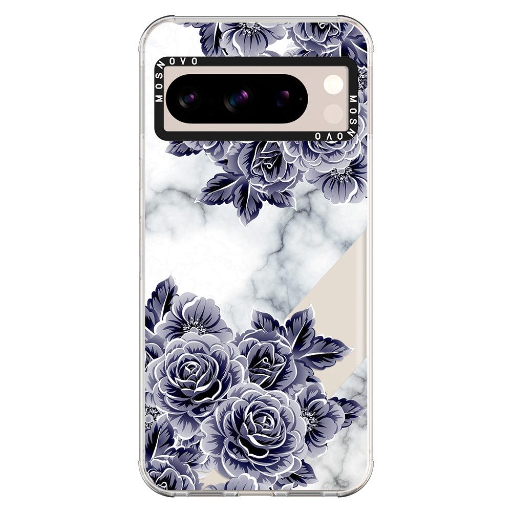 Purple Flower Marble Phone Case - Google Pixel 8 Pro Case