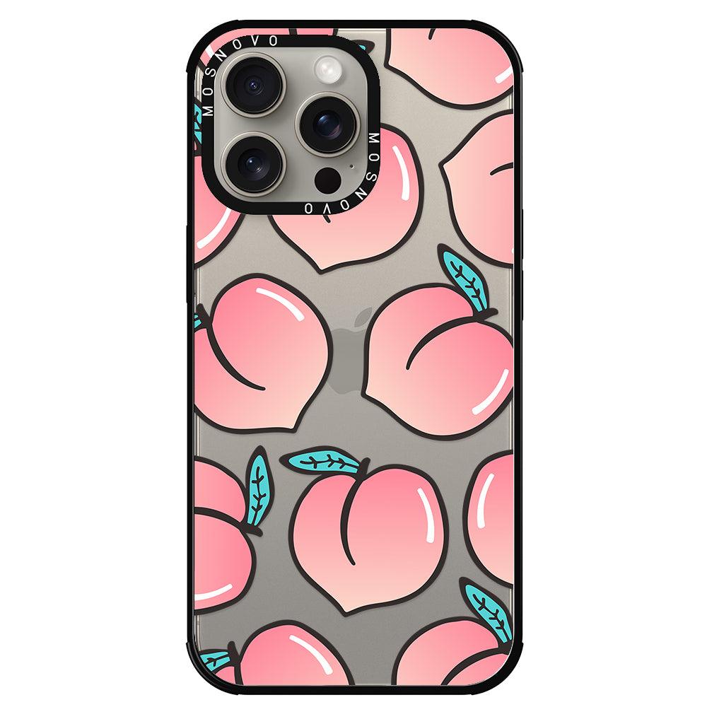 Cute Peach Phone Case - iPhone 15 Pro Max Case - MOSNOVO