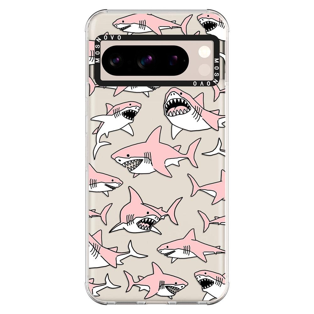 Pink Shark Phone Case - Google Pixel 8 Pro Case - MOSNOVO