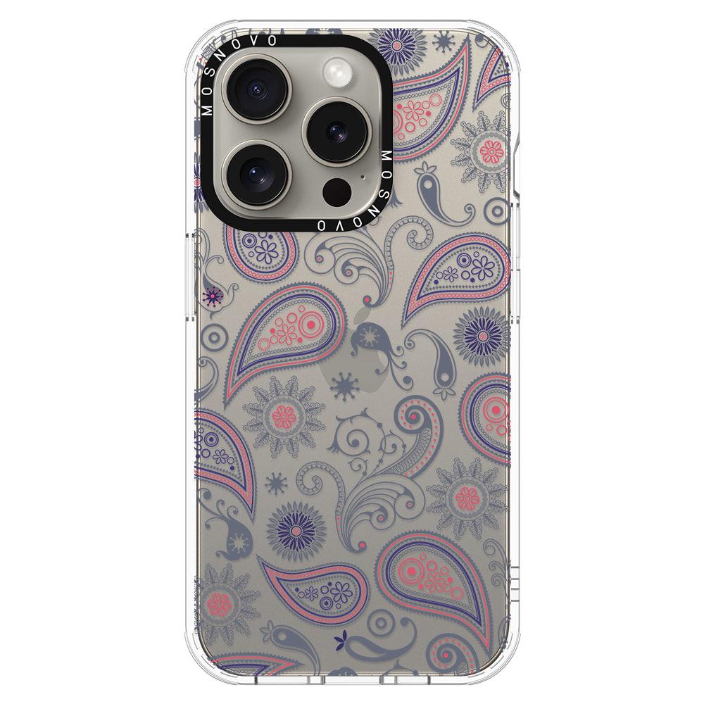 Paisley Phone Case - iPhone 15 Pro Case - MOSNOVO