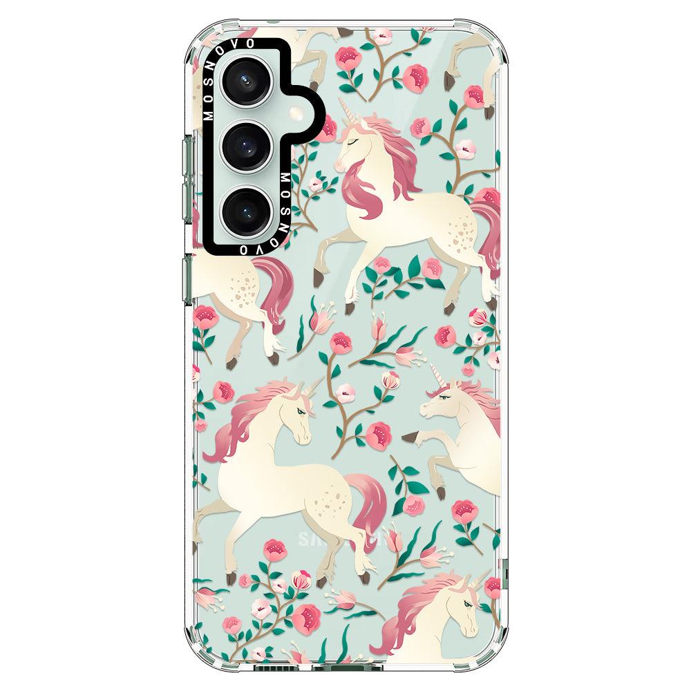 Unicorn Flower Garden Phone Case - Samsung Galaxy S23 FE Case