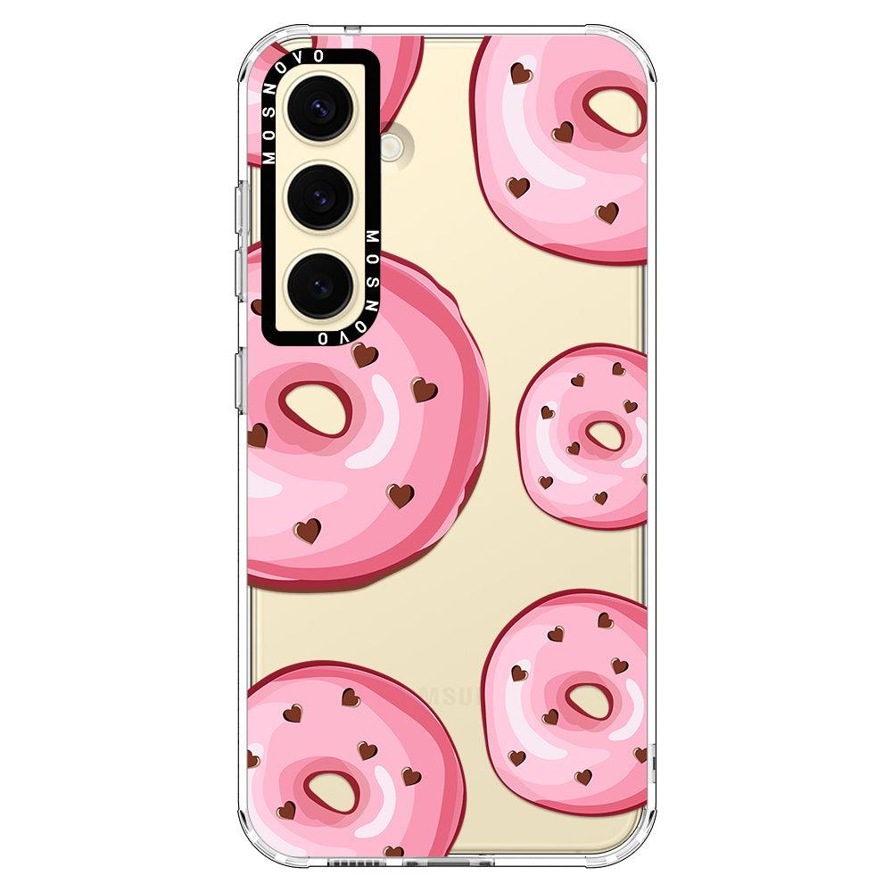 Pink Donuts Phone Case - Samsung Galaxy S24 Case - MOSNOVO