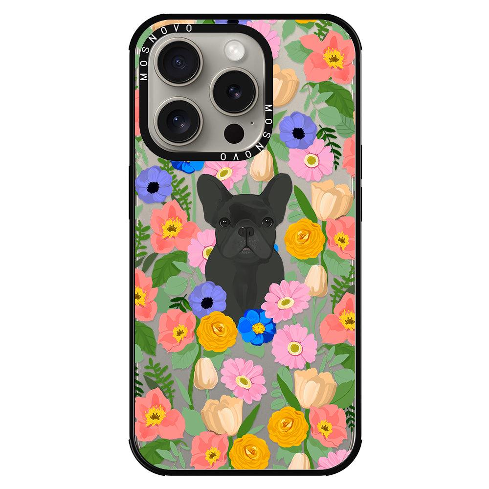 French Bulldog Garden Phone Case - iPhone 15 Pro Case - MOSNOVO