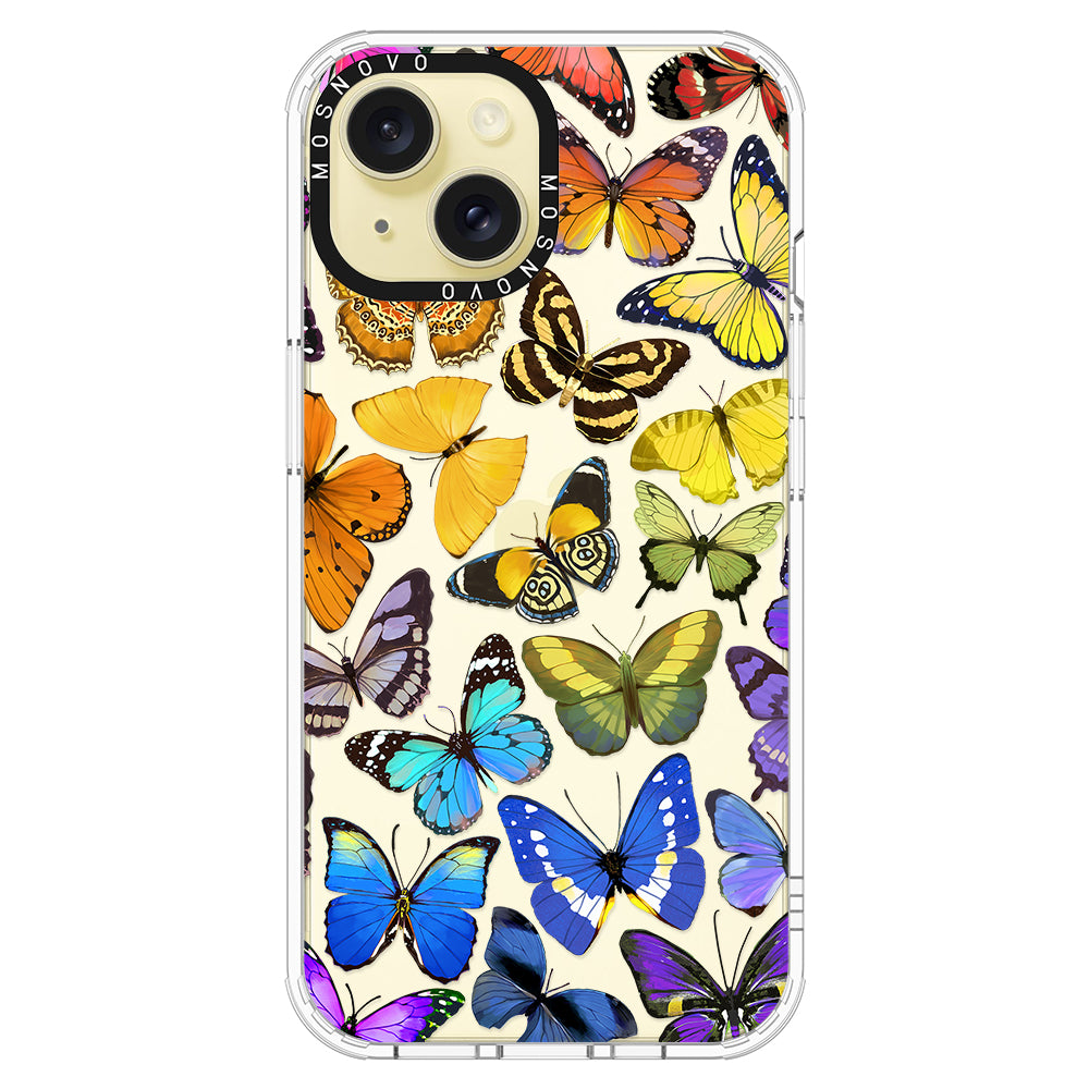 Rainbow Butterfly Phone Case - iPhone 15 Case - MOSNOVO