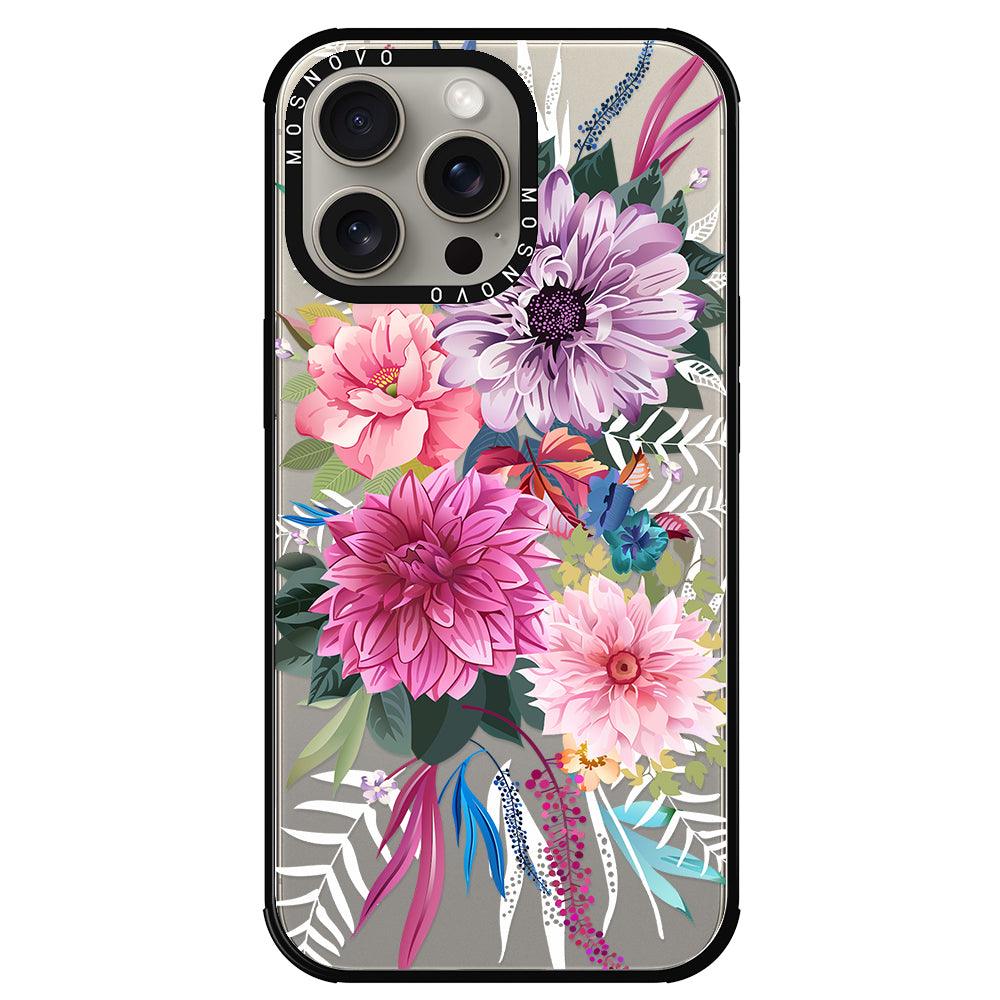 Dahlia Bloom Phone Case - iPhone 15 Pro Max Case - MOSNOVO