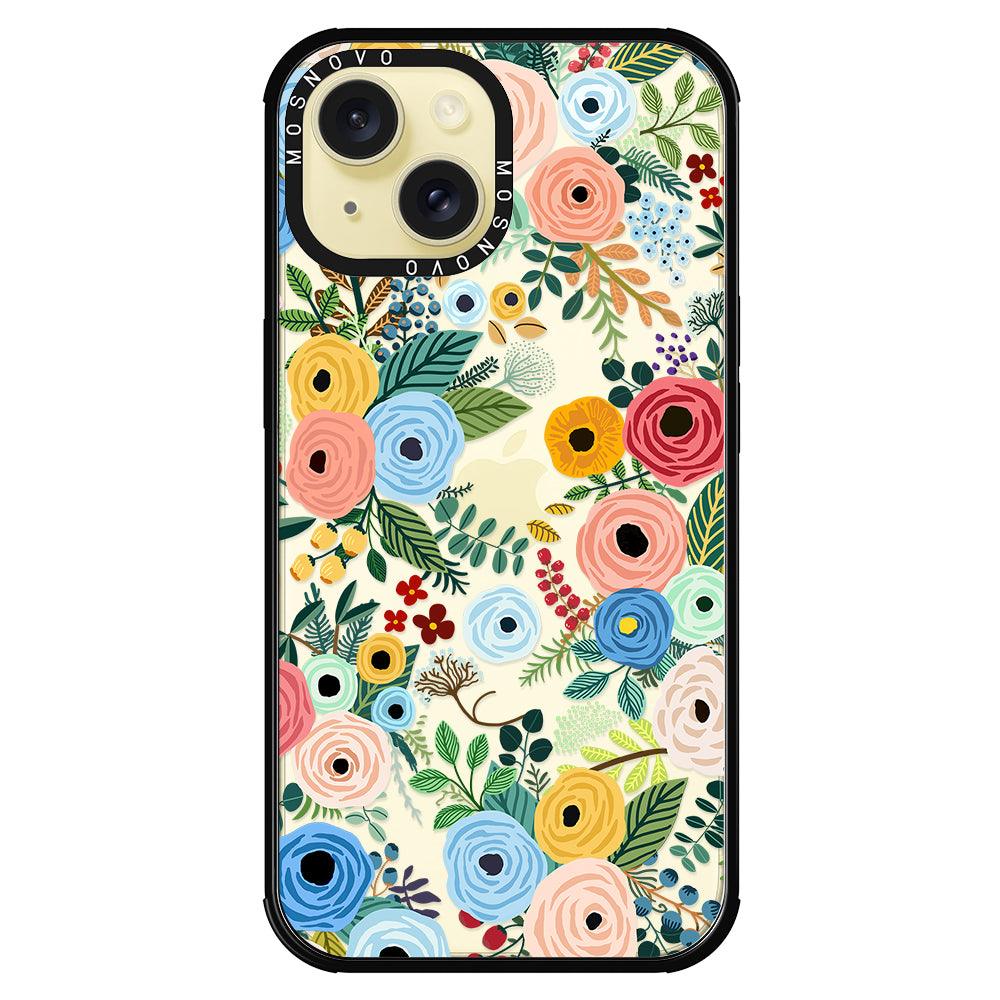 Pastel Perfection Flower Phone Case - iPhone 15 Plus Case - MOSNOVO